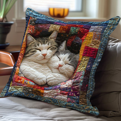 Sleeping Cuddle Cat WP0608020CL Quilt Pillow Case