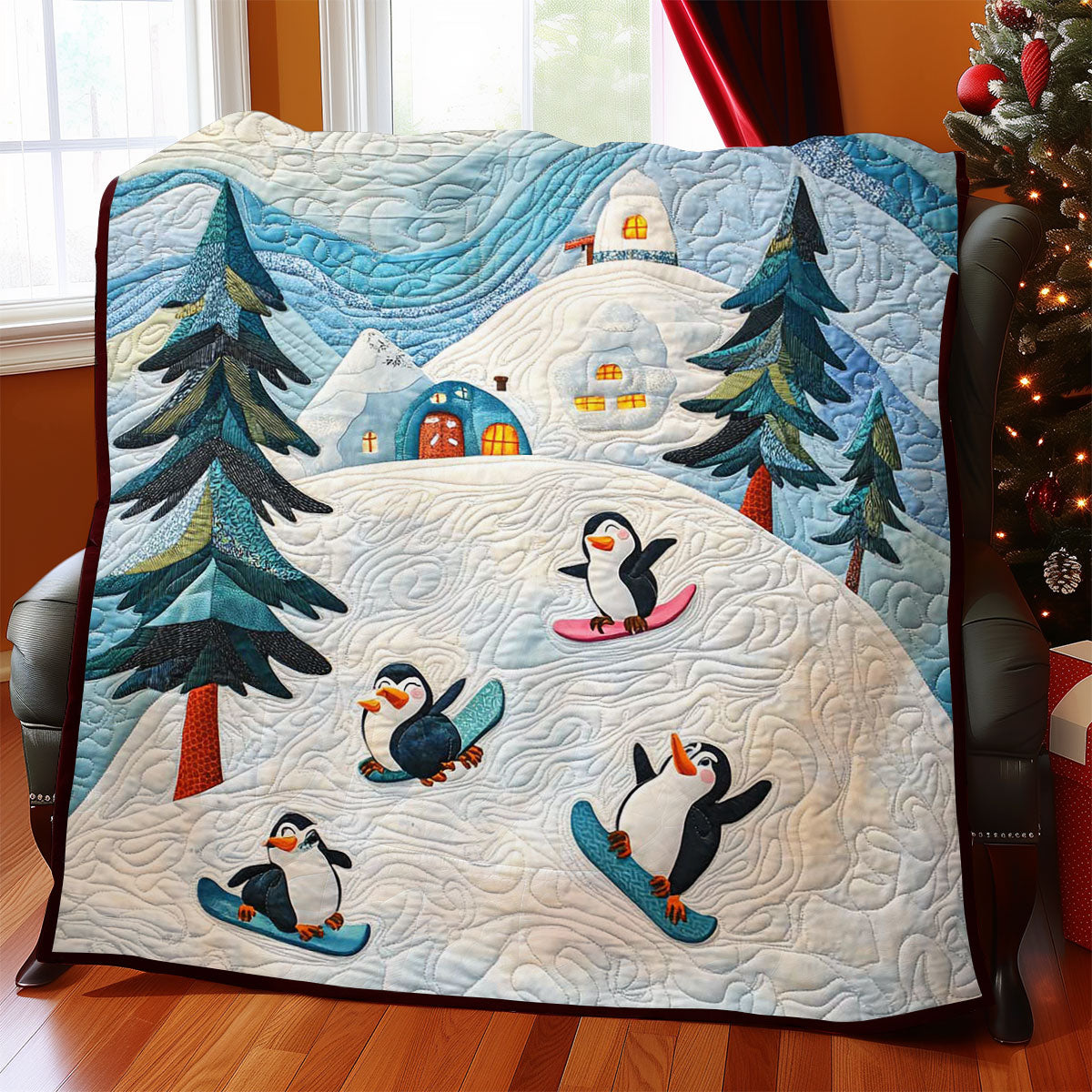 Sliding Penguin WP0508025CL Quilt