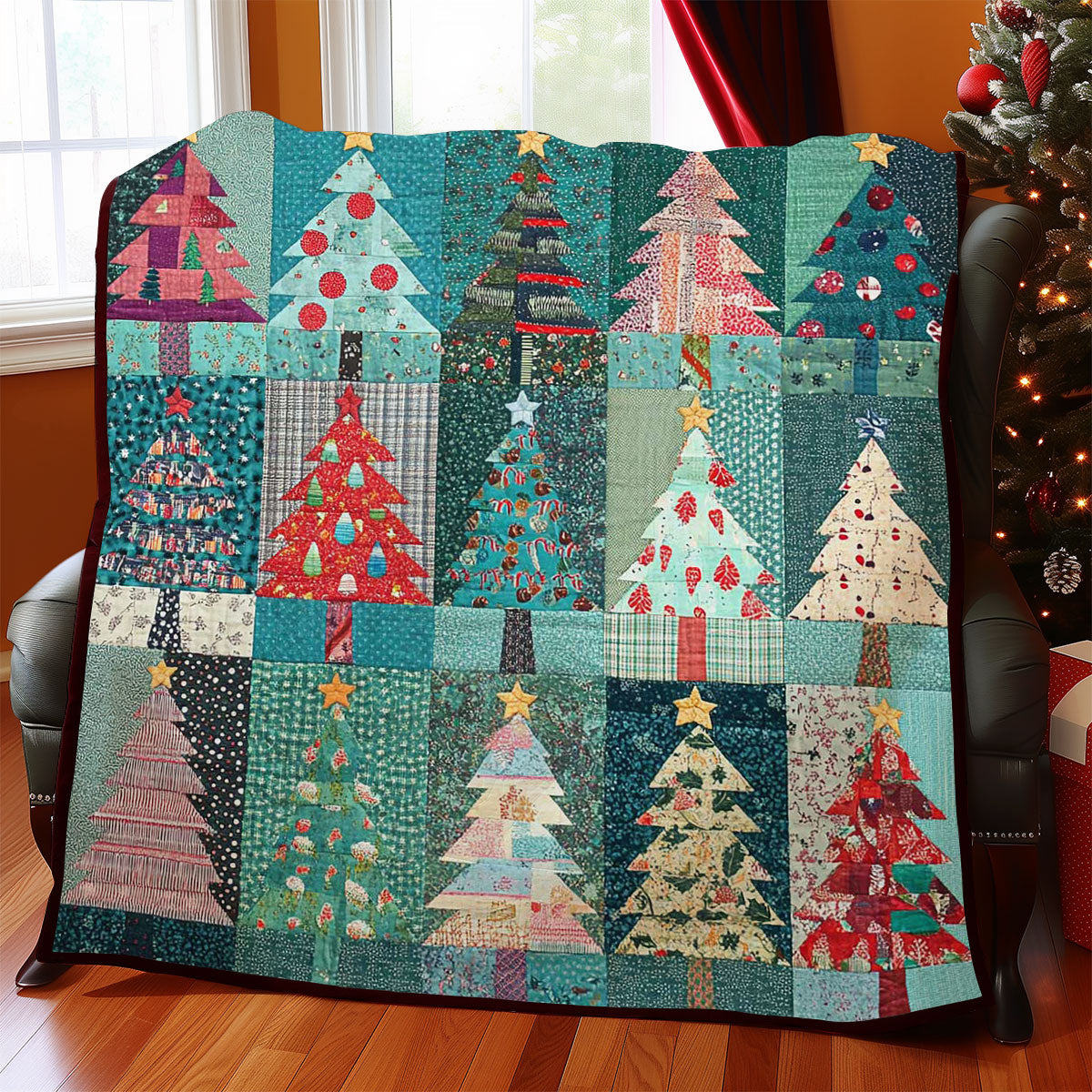 Whimsical Christmas Tree WP0208029CL Quilt