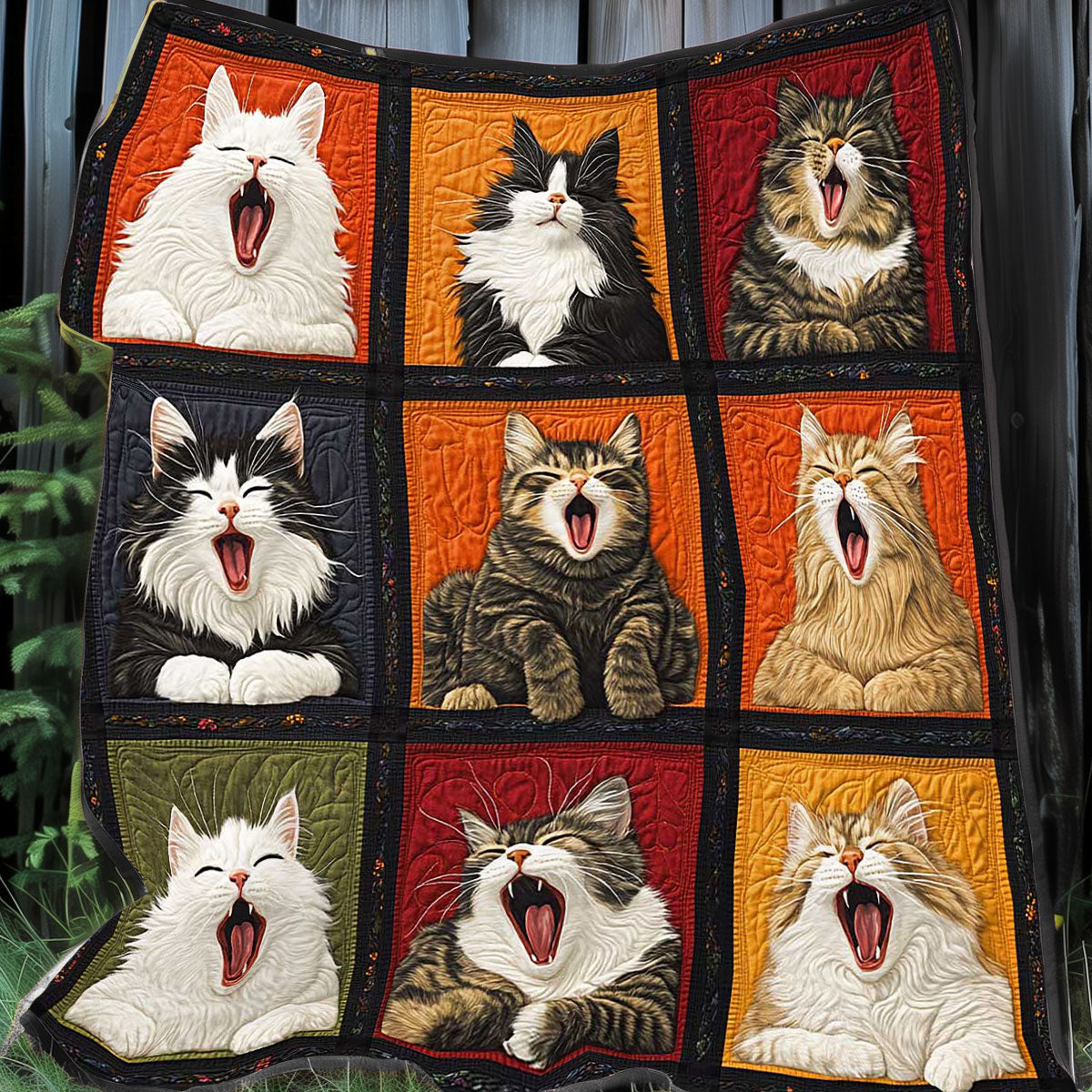 Yawning Cat WP0708039CL Quilt