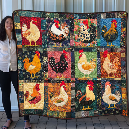 Patchwork Chicken Collection WP0708022CL Quilt