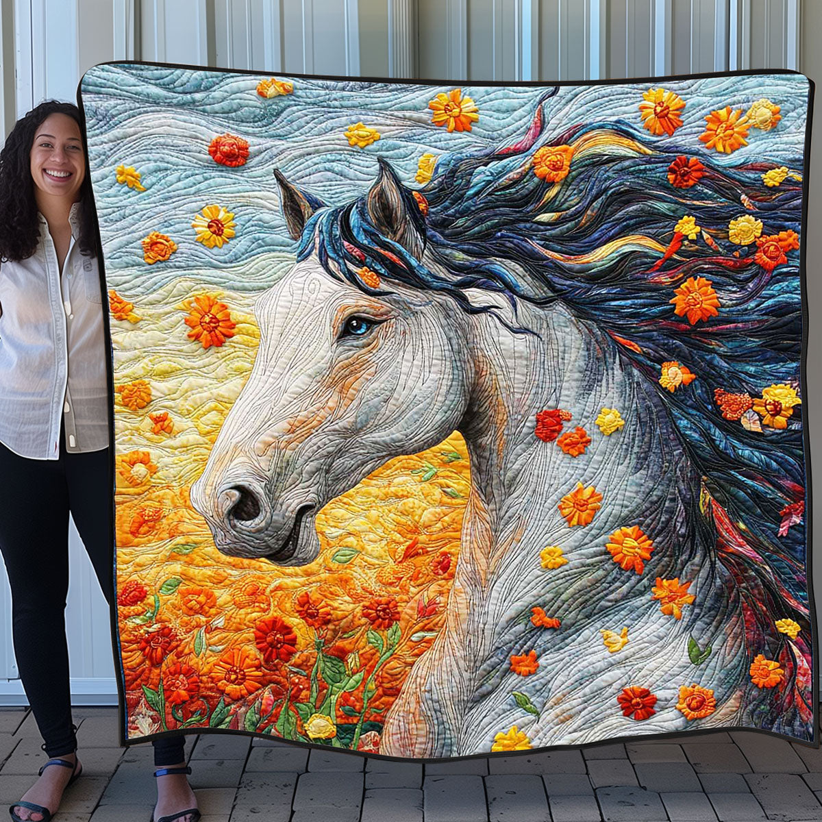 Running Horse WP0708026CL Quilt