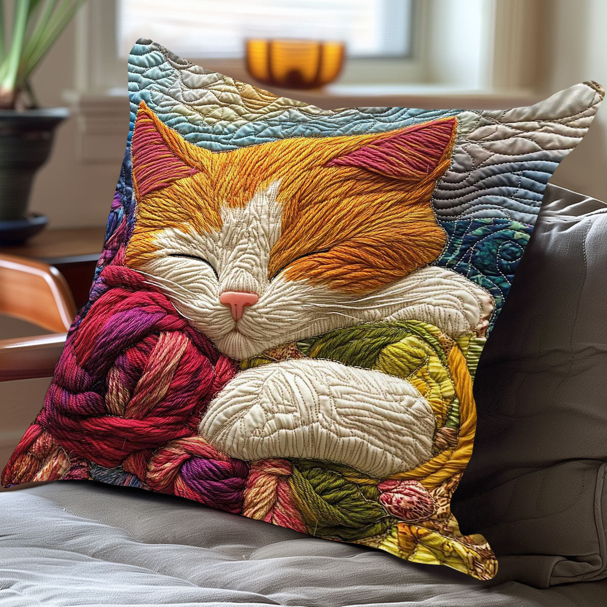 Sleeping Cat WP0108031CL Quilt Pillow Case