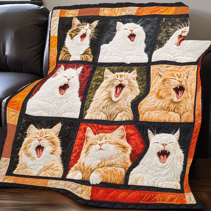 Cat Yawning WP0708006CL Quilt