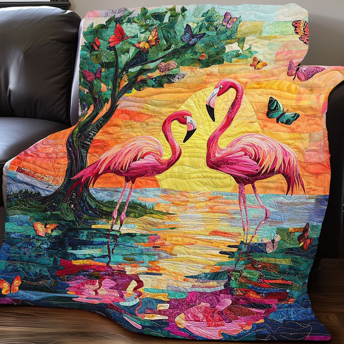 Couple Flamingo WP0708009CL Quilt