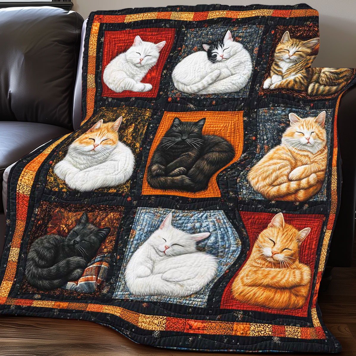 Relaxing Cat WP0708023CL Quilt