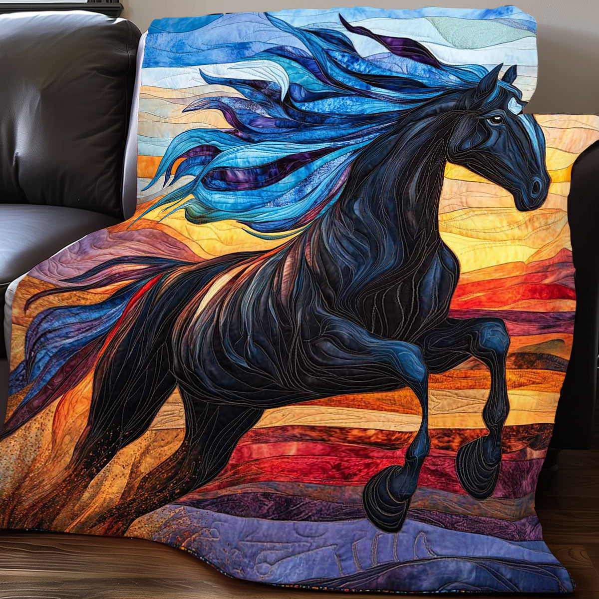 Running Horse Sunset WP0708025CL Quilt