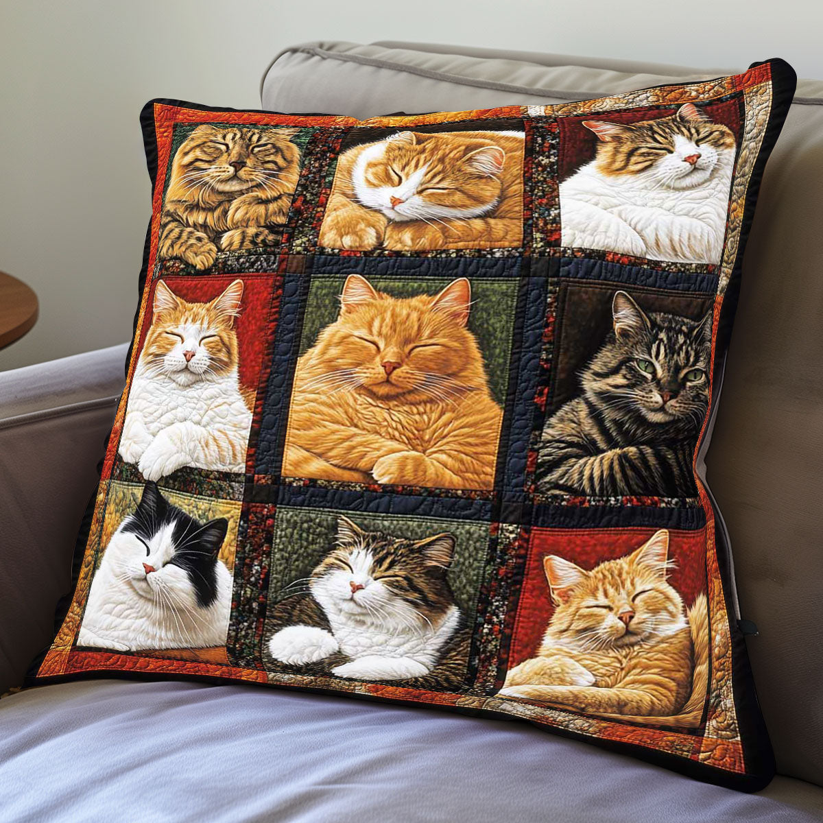 Sleeping Cat Collection WP0708028CL Quilt Pillow Case