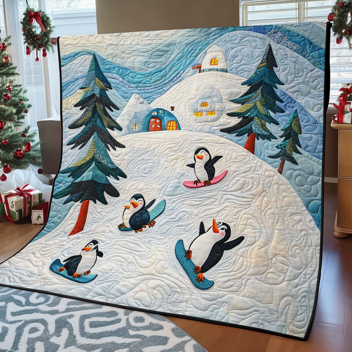 Sliding Penguin WP0508025CL Quilt