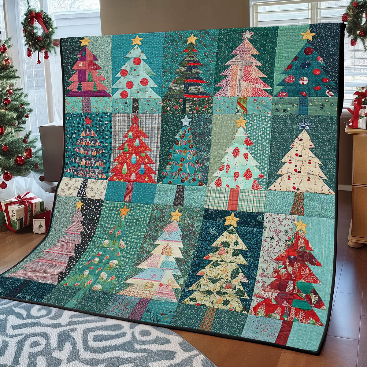 Whimsical Christmas Tree WP0208029CL Quilt