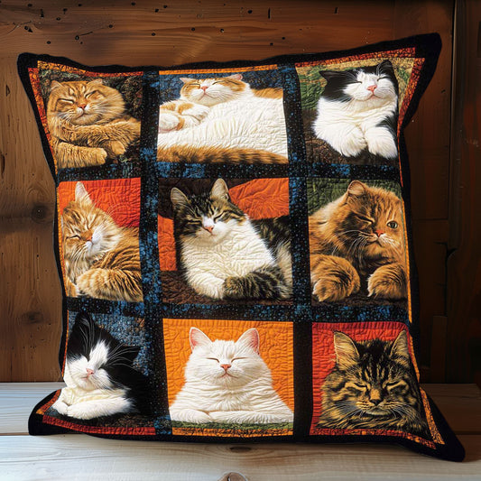 9 Sleeping Cat WP0708001CL Quilt Pillow Case