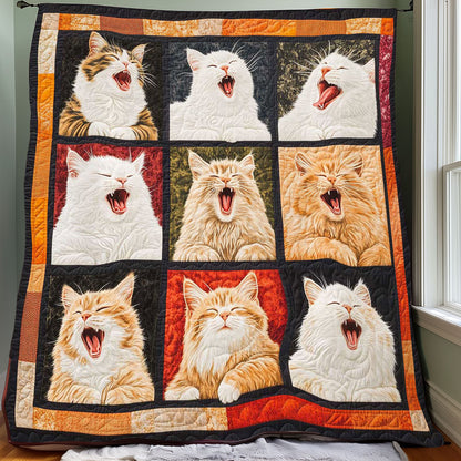 Cat Yawning WP0708006CL Quilt