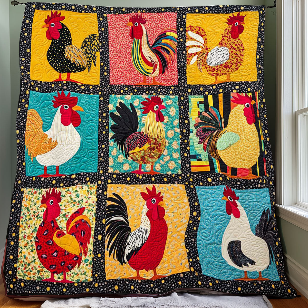 Chicken Drawing Collection WP0708013CL Quilt