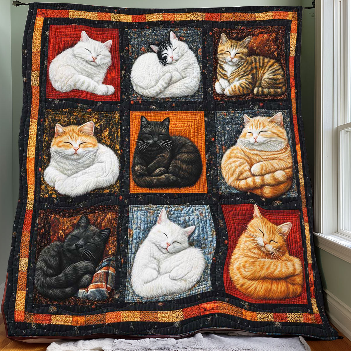 Relaxing Cat WP0708023CL Quilt