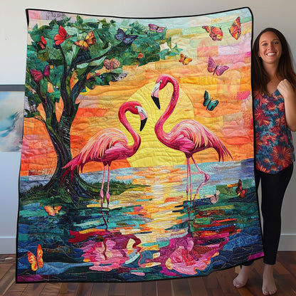 Couple Flamingo WP0708009CL Quilt