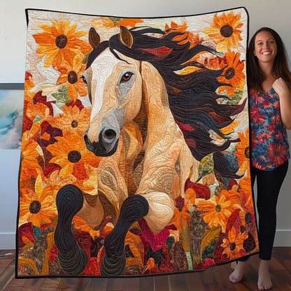 Marigolds Petals Horse WP0708021CL Quilt