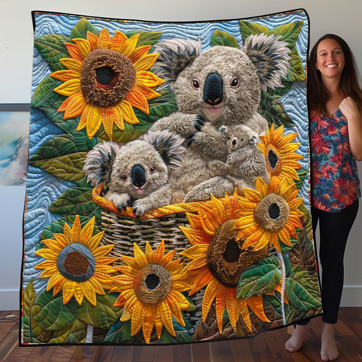 Sunflower Koala WP0708030CL Quilt