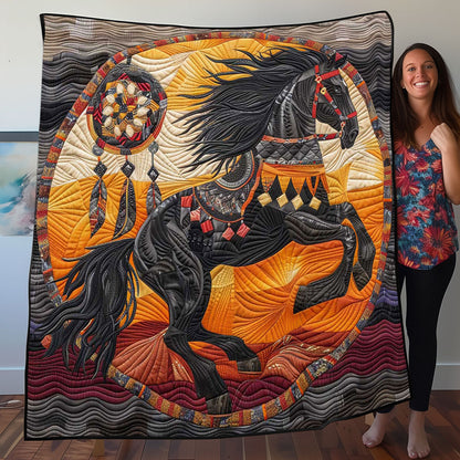 Sunset Horse Rearing WP0708031CL Quilt