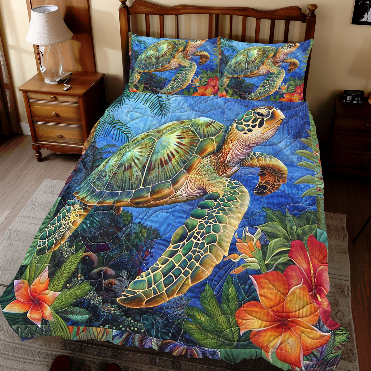 Hawaiian Turtle WP1111002CL Duvet Cover Set