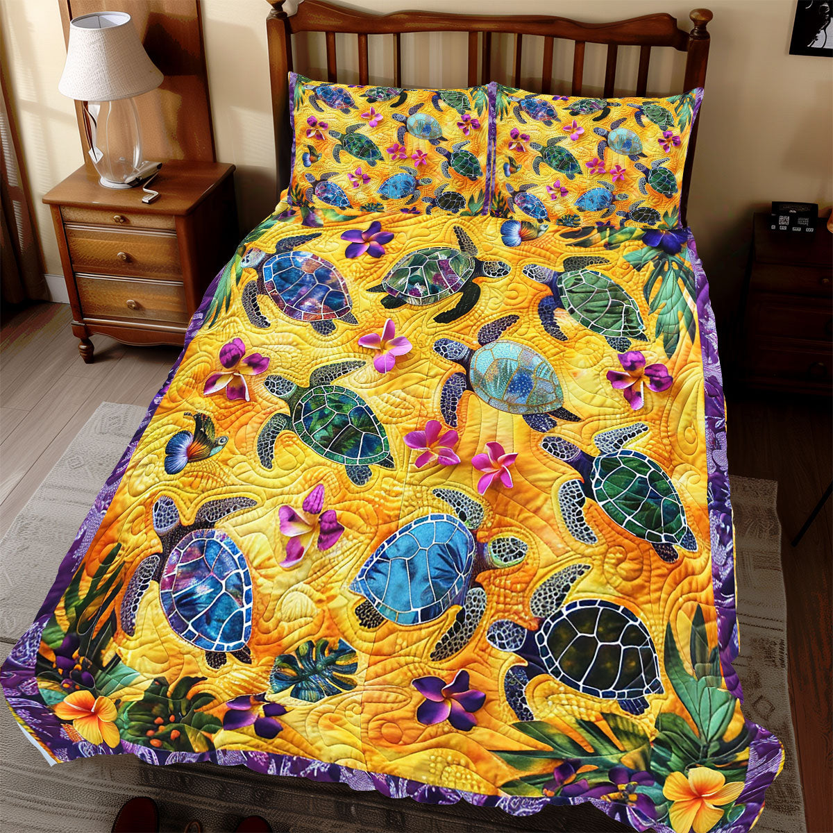 Tropical Forest Turtle WP1008030CL Duvet Cover Set