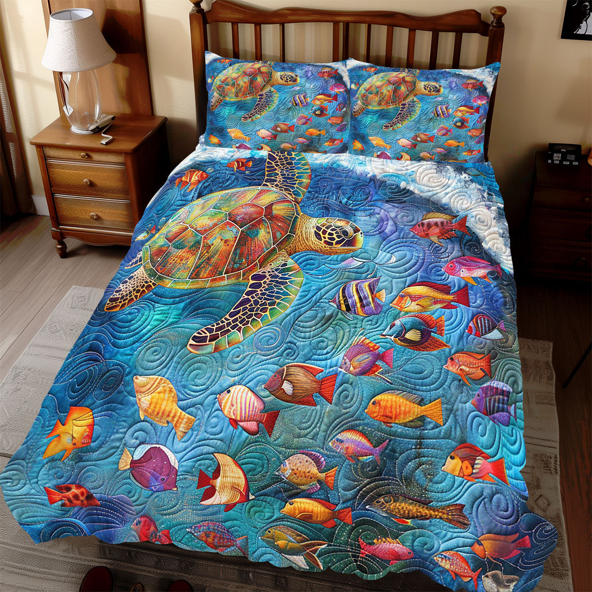 Turtle Ocean WP07080 Duvet Cover Set