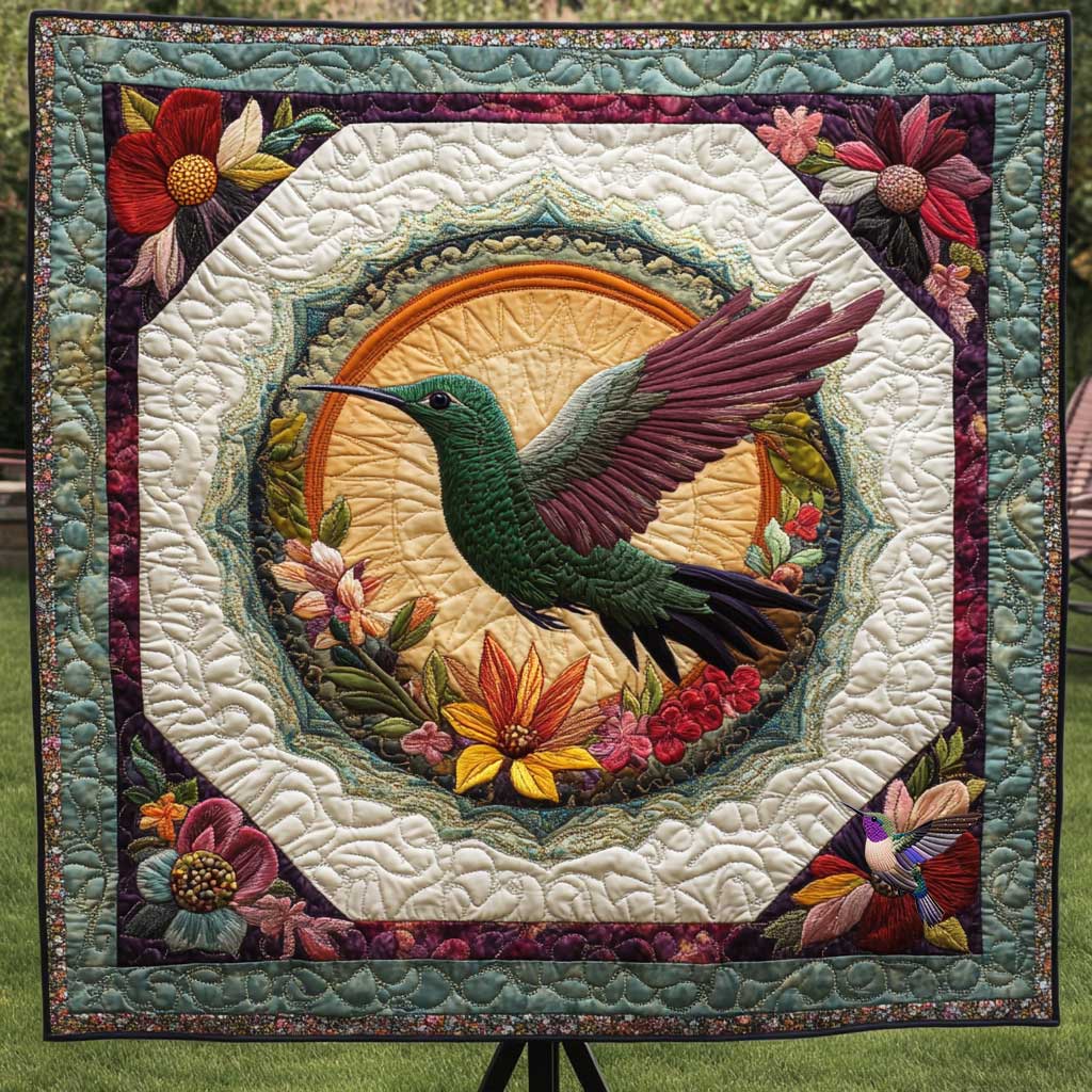 Hummingbird's Blossom Embrace WN0910011CL Quilt