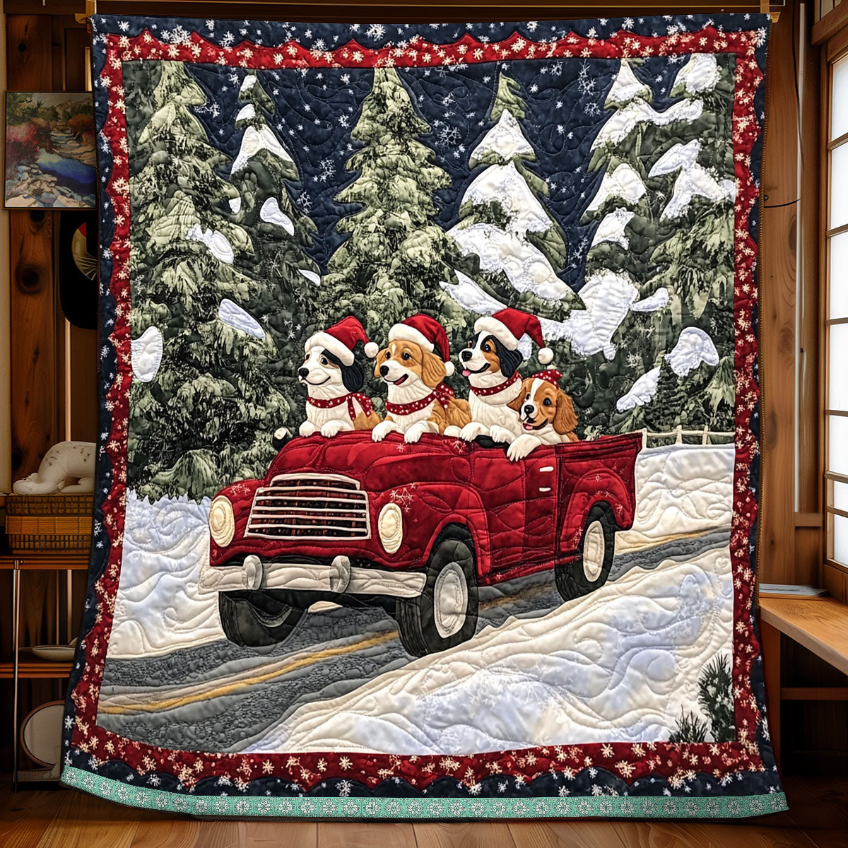 Truck Car Christmas WX2510026CL Quilt