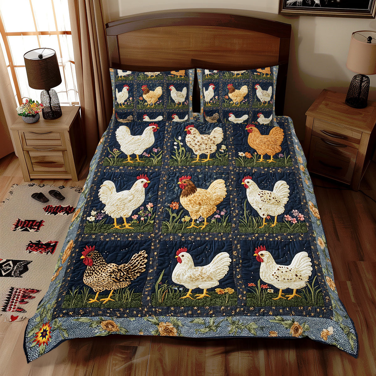 Whimsical Chicken WX2612126CL Duvet Cover Set