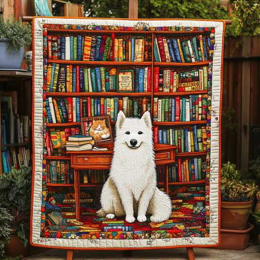 Samoyed Book Haven WN0310026CL Quilt