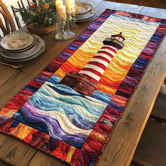 Twilight Lighthouse CW2205402CL Quilted Table Runner