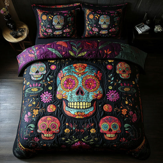Skulls In Bloom CP1905047CL Duvet Cover Set