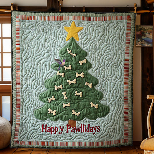 Festive Bone Tree WN1411032CL Quilt