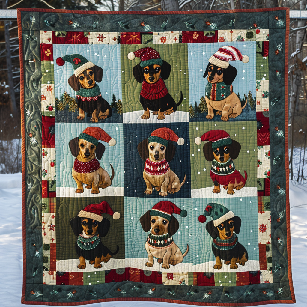 Dachshund Frost WN1909089CL Quilt