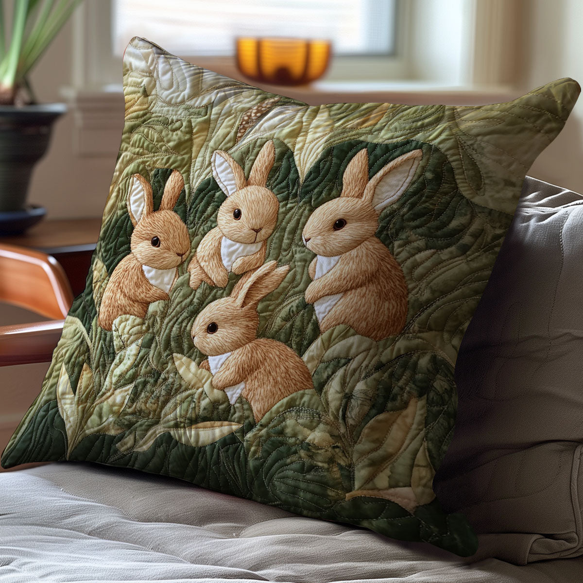 Rabbit WJ0111028CL Quilt Pillow Case