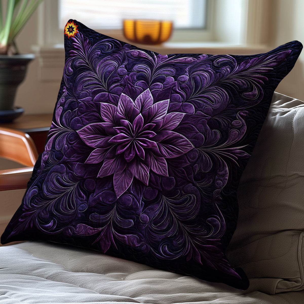 Mystic Purple Flower WY0912078CL Quilt Pillow Case