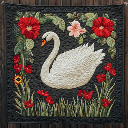 Floral Swan WP1411021CL Quilt