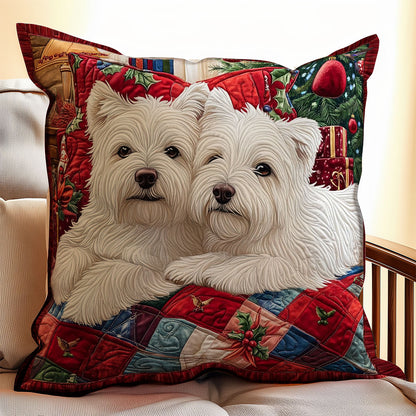 Shih Tzu Couple WY0412115CL Quilt Pillow Case