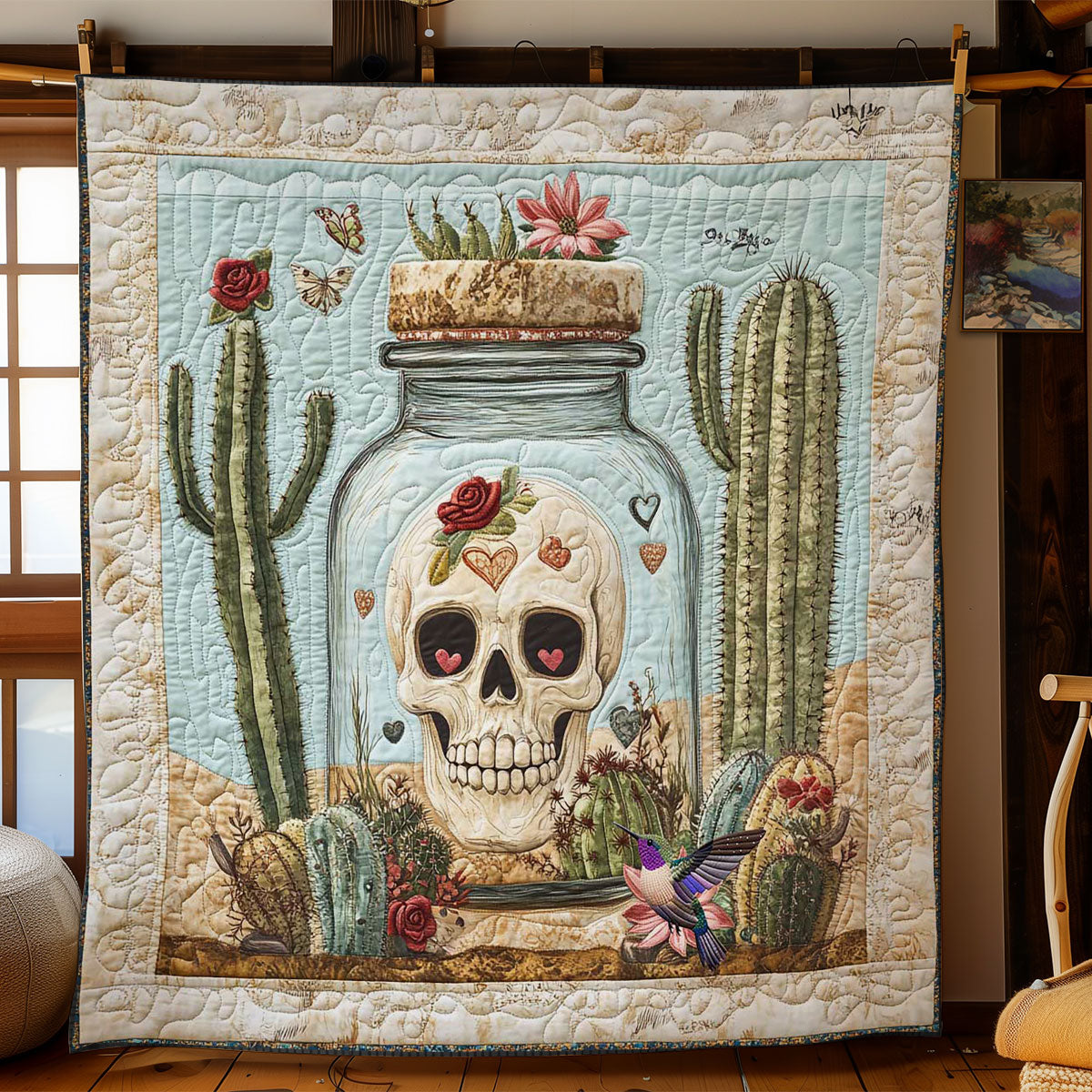 Cactus Skull Jar WN2711027CL Quilt