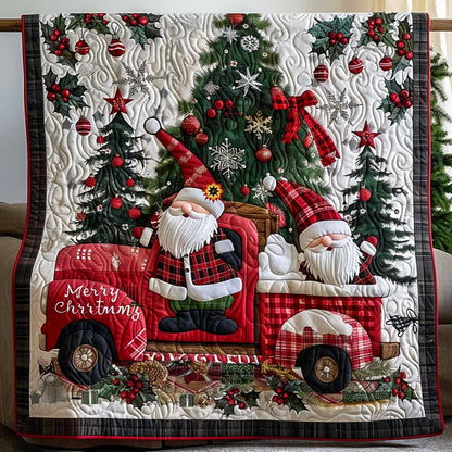 Gnome Red Truck Christmas WP3010031CL Quilt