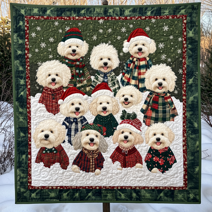 Poodle Christmas YR2312001CL Quilt