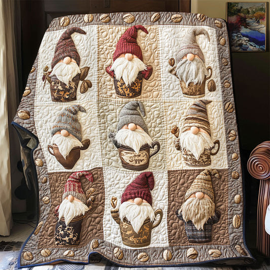 Gnome Coffee WY2612016CL Quilt