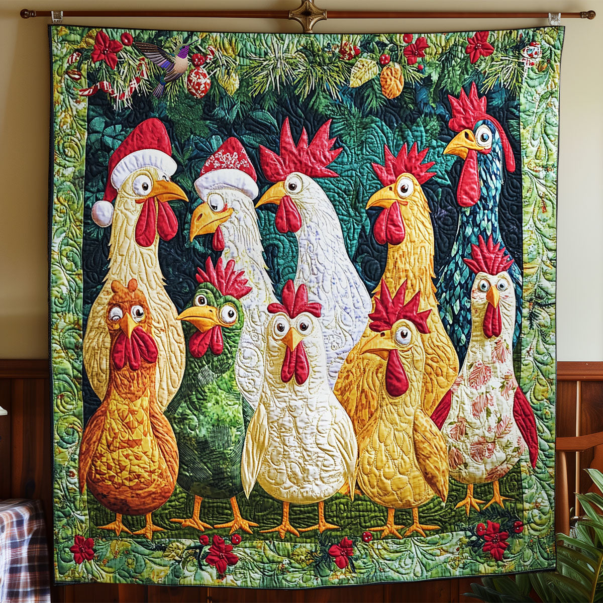 Winter Chicken WY2111022CL Quilt