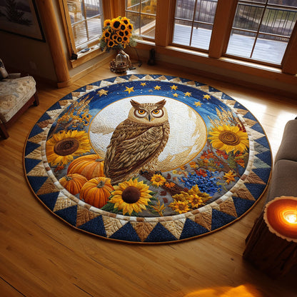 Owl Fall Charm CW1108010CL Quilted Round Mat