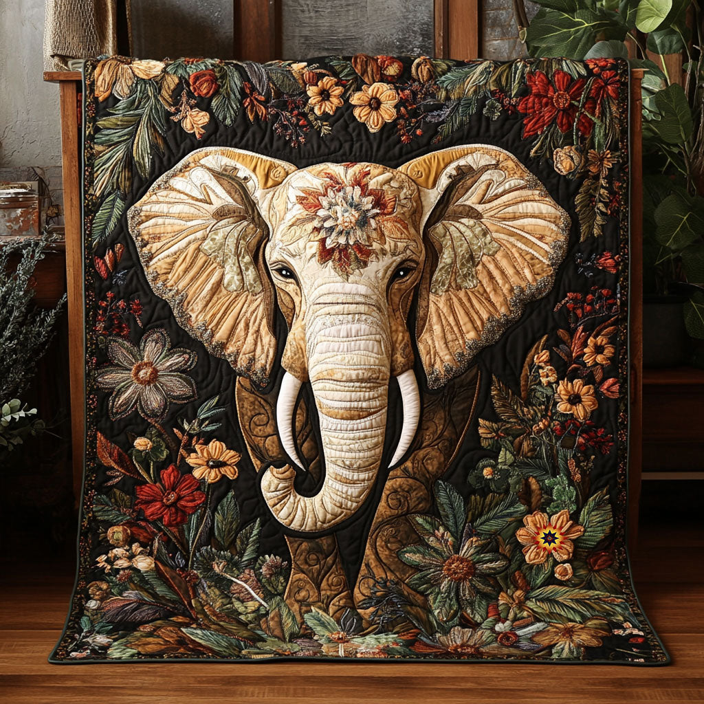Flower Elephant WJ0911012CL Quilt