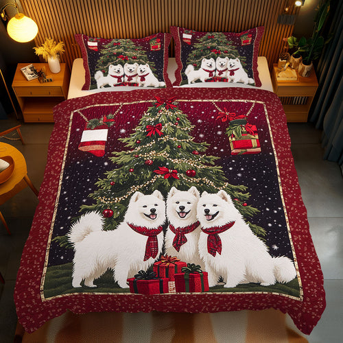 Christmas Samoyed WJ0411027CL Duvet Cover Set