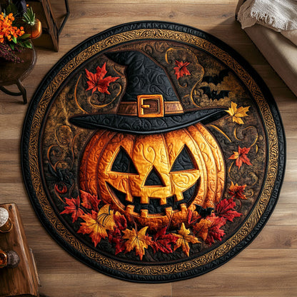 Mystic Pumpkin Witch CW0808006CL Quilted Round Mat