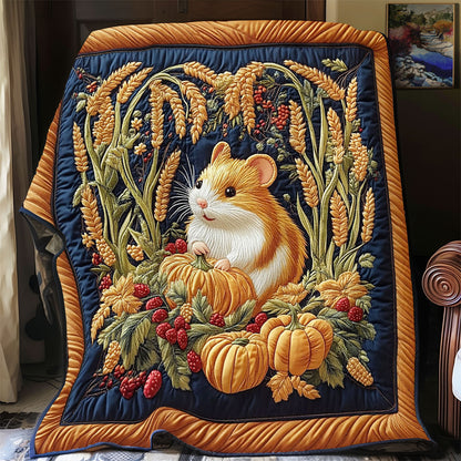 Hamster In Harvest WY0202028CL Quilt