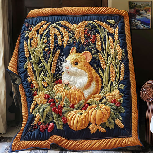 Hamster In Harvest WY0202028CL Quilt