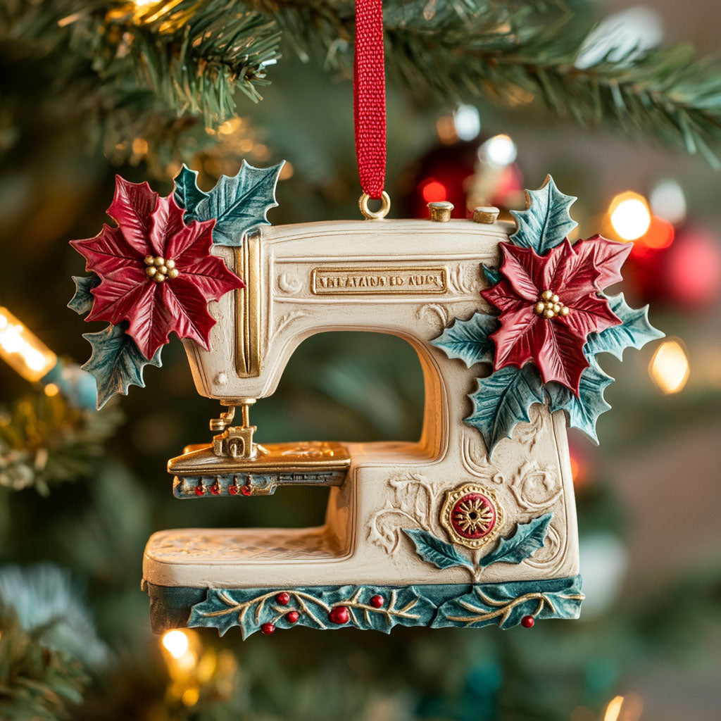 Merry Sewing Machine WN2010043CL Christmas Ornament