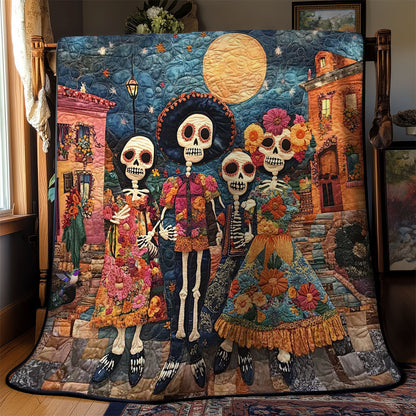 Day Of The Dead Village Fiesta WN2610080CL Quilt